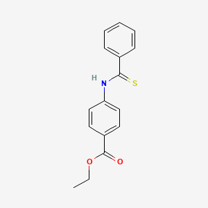 molecular formula C16H15NO2S B14491999 Benzoic acid, 4-[(phenylthioxomethyl)amino]-, ethyl ester CAS No. 63208-63-9
