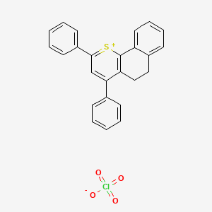 molecular formula C25H19ClO4S B14492021 Naphtho(1,2-b)thiopyrylium, 5,6-dihydro-2,4-diphenyl-, perchlorate CAS No. 65193-67-1