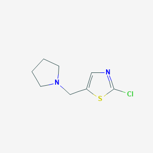 molecular formula C8H11ClN2S B1449204 2-Chloro-5-(pyrrolidin-1-ylmethyl)-1,3-thiazole CAS No. 1520471-30-0