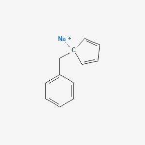 molecular formula C12H11Na B14492077 sodium;cyclopenta-2,4-dien-1-ylmethylbenzene CAS No. 64065-31-2