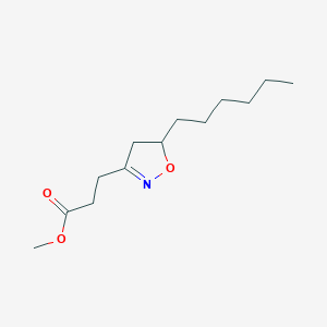 molecular formula C13H23NO3 B14492083 Methyl 3-(5-hexyl-4,5-dihydro-1,2-oxazol-3-YL)propanoate CAS No. 65429-72-3