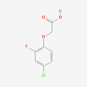 molecular formula C8H6ClFO3 B1449215 2-(4-氯-2-氟苯氧基)乙酸 CAS No. 326-75-0