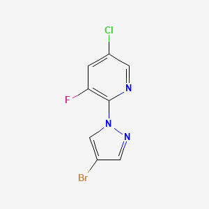 molecular formula C8H4BrClFN3 B1449217 2-(4-溴吡唑-1-基)-5-氯-3-氟吡啶 CAS No. 1511055-33-6