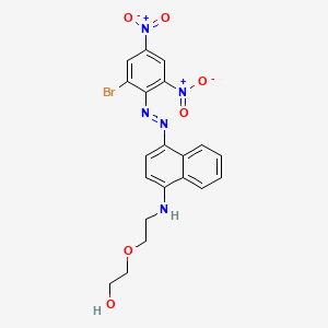 molecular formula C20H18BrN5O6 B14492177 Ethanol, 2-[2-[[4-[(2-bromo-4,6-dinitrophenyl)azo]-1-naphthalenyl]amino]ethoxy]- CAS No. 65104-24-7