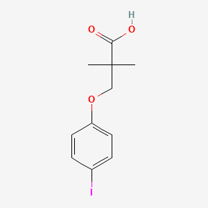 molecular formula C11H13IO3 B1449218 3-(4-Iodophenoxy)-2,2-dimethylpropionic acid CAS No. 1517999-55-1