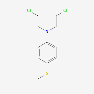 molecular formula C11H15Cl2NS B14492217 Benzenamine, N,N-bis(2-chloroethyl)-4-(methylthio)- CAS No. 64977-17-9