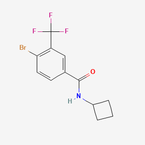 molecular formula C12H11BrF3NO B1449223 4-Bromo-N-cyclobutyl-3-(trifluoromethyl)benzamide CAS No. 1508181-18-7