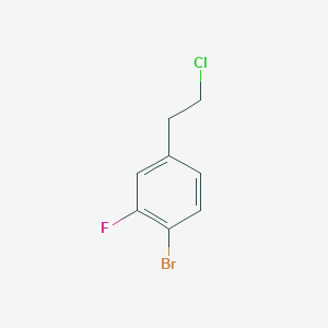 molecular formula C8H7BrClF B1449224 1-Bromo-4-(2-chloroethyl)-2-fluorobenzene CAS No. 1370600-53-5