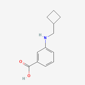 molecular formula C12H15NO2 B1449226 3-[(Cyclobutylmethyl)amino]benzoic acid CAS No. 1503670-72-1