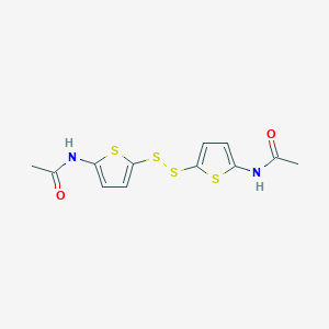 molecular formula C12H12N2O2S4 B14492280 N,N'-[Disulfanediyldi(thiene-5,2-diyl)]diacetamide CAS No. 64728-99-0