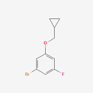 molecular formula C10H10BrFO B1449229 1-Bromo-3-cyclopropylmethoxy-5-fluorobenzene CAS No. 1369948-31-1