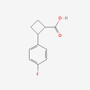 molecular formula C11H11FO2 B1449232 2-(4-Fluorophenyl)cyclobutane-1-carboxylic acid CAS No. 1499764-95-2