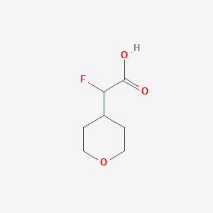molecular formula C7H11FO3 B1449235 2-氟-2-(氧杂环-4-基)乙酸 CAS No. 1516034-79-9