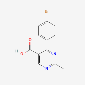 molecular formula C12H9BrN2O2 B1449242 4-(4-Bromophenyl)-2-methylpyrimidine-5-carboxylic acid CAS No. 1480715-50-1