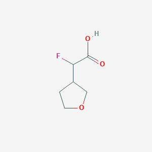 molecular formula C6H9FO3 B1449245 2-Fluoro-2-(oxolan-3-yl)acetic acid CAS No. 1541943-84-3