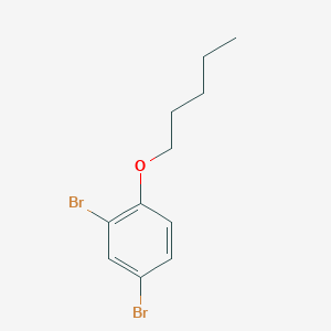 molecular formula C11H14Br2O B14492486 Benzene, 2,4-dibromo-1-(pentyloxy)- CAS No. 63076-62-0