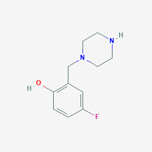 4-Fluoro-2-(piperazin-1-ylmethyl)phenol