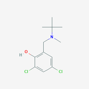 molecular formula C12H17Cl2NO B14492503 2-{[tert-Butyl(methyl)amino]methyl}-4,6-dichlorophenol CAS No. 64922-36-7