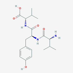 molecular formula C19H29N3O5 B14492513 D-Valyl-L-tyrosyl-L-valine CAS No. 64834-45-3