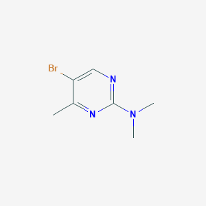molecular formula C7H10BrN3 B1449252 5-bromo-N,N,4-trimethylpyrimidin-2-amine CAS No. 1368039-53-5