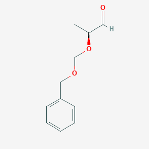 molecular formula C11H14O3 B14492614 Propanal, 2-[(phenylmethoxy)methoxy]-, (2S)- CAS No. 63296-56-0