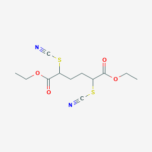 molecular formula C12H16N2O4S2 B14492618 Diethyl 2,5-dithiocyanatohexanedioate CAS No. 64661-05-8