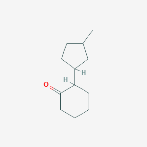 molecular formula C12H20O B14492629 2-(3-Methylcyclopentyl)cyclohexan-1-one CAS No. 63807-83-0