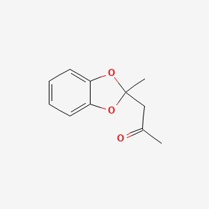 molecular formula C11H12O3 B14492640 1-(2-Methyl-2H-1,3-benzodioxol-2-yl)propan-2-one CAS No. 65304-53-2