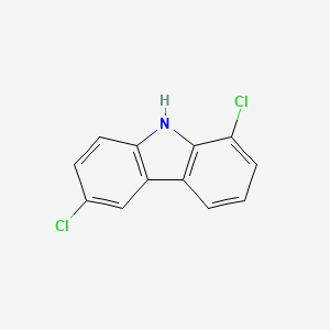 molecular formula C12H7Cl2N B14492645 9H-Carbazole, 1,6-dichloro- CAS No. 64389-47-5