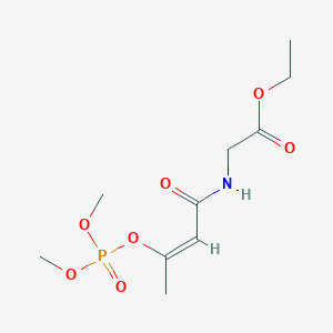 molecular formula C10H18NO7P B14492679 Ethyl ((3-((dimethoxyphosphinyl)oxy)-1-oxo-2-butenyl)amino)acetate CAS No. 63938-40-9