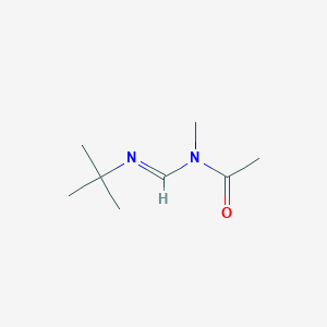 molecular formula C8H16N2O B14492705 N-[(E)-(tert-Butylimino)methyl]-N-methylacetamide CAS No. 64487-13-4