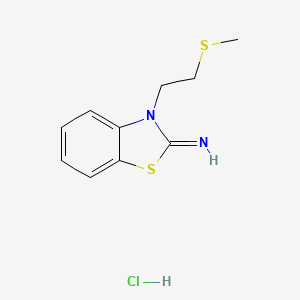 molecular formula C10H13ClN2S2 B1449273 3-(2-(methylthio)ethyl)benzo[d]thiazol-2(3H)-imine hydrochloride CAS No. 2034157-41-8
