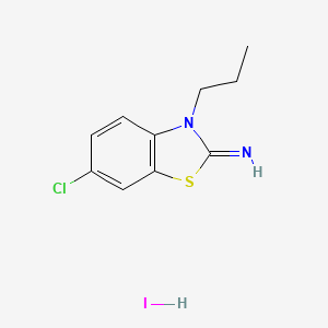 molecular formula C10H12ClIN2S B1449274 6-chloro-3-propylbenzo[d]thiazol-2(3H)-imine hydroiodide CAS No. 2034156-71-1