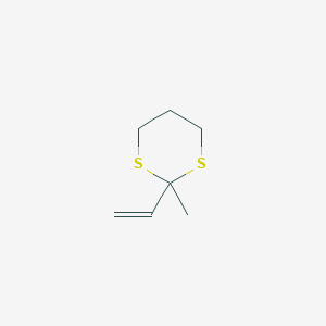 molecular formula C7H12S2 B14492740 2-Ethenyl-2-methyl-1,3-dithiane CAS No. 64087-39-4