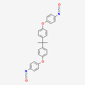 molecular formula C29H22N2O4 B14492756 1,1'-(Propane-2,2-diyl)bis[4-(4-isocyanatophenoxy)benzene] CAS No. 63057-63-6