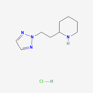 molecular formula C9H17ClN4 B1449278 2-(2-(2H-1,2,3-triazol-2-yl)ethyl)piperidine hydrochloride CAS No. 1824273-49-5
