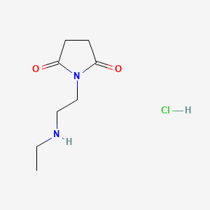 molecular formula C8H15ClN2O2 B1449279 1-(2-(Ethylamino)ethyl)pyrrolidine-2,5-dione hydrochloride CAS No. 1864015-60-0