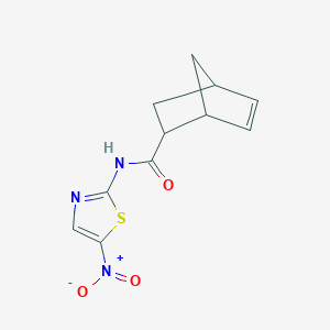molecular formula C11H11N3O3S B14492798 N-(5-Nitro-1,3-thiazol-2-yl)bicyclo[2.2.1]hept-5-ene-2-carboxamide CAS No. 64724-93-2