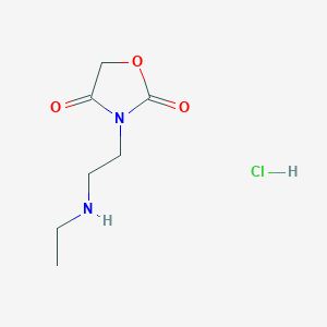 molecular formula C7H13ClN2O3 B1449281 3-(2-(Ethylamino)ethyl)oxazolidine-2,4-dione hydrochloride CAS No. 1824064-08-5