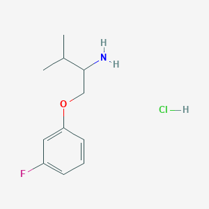 molecular formula C11H17ClFNO B1449282 1-(3-氟苯氧基)-3-甲基丁-2-胺盐酸盐 CAS No. 1864062-02-1