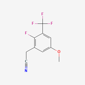 molecular formula C10H7F4NO B1449283 2-氟-5-甲氧基-3-(三氟甲基)苯乙腈 CAS No. 1373920-64-9