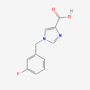 molecular formula C11H9FN2O2 B1449287 1-(3-Fluorobenzyl)-1H-imidazole-4-carboxylic acid CAS No. 1439903-12-4