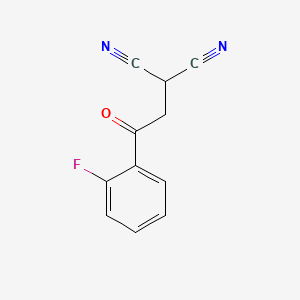 molecular formula C11H7FN2O B1449290 2-[2-(2-Fluorophenyl)-2-oxoethyl]propanedinitrile CAS No. 312307-38-3
