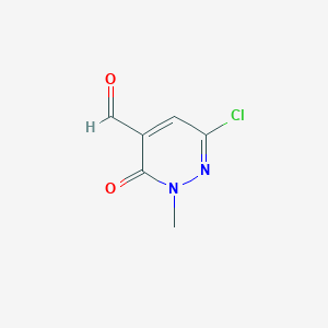 molecular formula C6H5ClN2O2 B1449291 6-Chloro-2-methyl-3-oxo-2,3-dihydropyridazine-4-carbaldehyde CAS No. 1408333-68-5