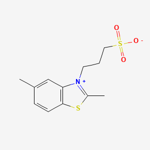 molecular formula C12H15NO3S2 B14492912 Benzothiazolium, 2,5-dimethyl-3-(3-sulfopropyl)-, inner salt CAS No. 65287-01-6