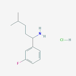 1-(3-Fluorophenyl)-4-methylpentan-1-amine hydrochloride