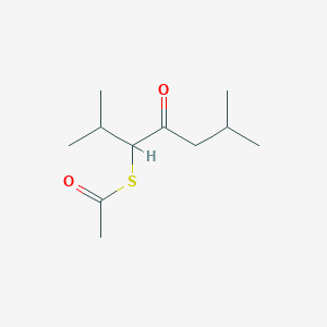 molecular formula C11H20O2S B14492926 S-(2,6-Dimethyl-4-oxoheptan-3-yl) ethanethioate CAS No. 64549-22-0