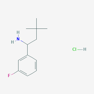 molecular formula C12H19ClFN B1449293 1-(3-Fluorophenyl)-3,3-dimethylbutan-1-amine hydrochloride CAS No. 1864058-55-8