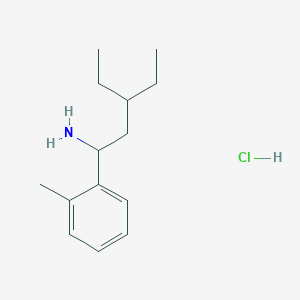 molecular formula C14H24ClN B1449294 3-Ethyl-1-(o-tolyl)pentan-1-amine hydrochloride CAS No. 1864056-83-6