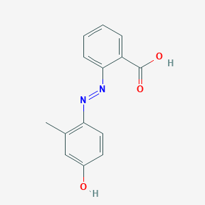 molecular formula C14H12N2O3 B14492940 2-[2-(2-Methyl-4-oxocyclohexa-2,5-dien-1-ylidene)hydrazinyl]benzoic acid CAS No. 64908-99-2